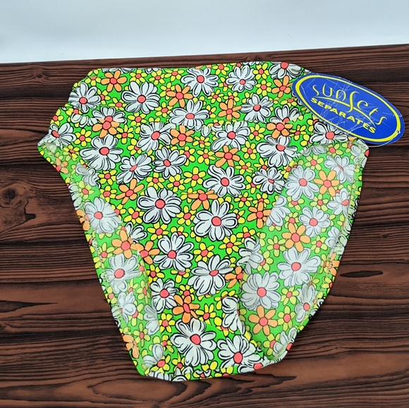 NOS Retro 70's Flower Power Sunsets highwaist Bikini Bottom, medium, - Picture 9 of 9